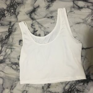 White cami crop top